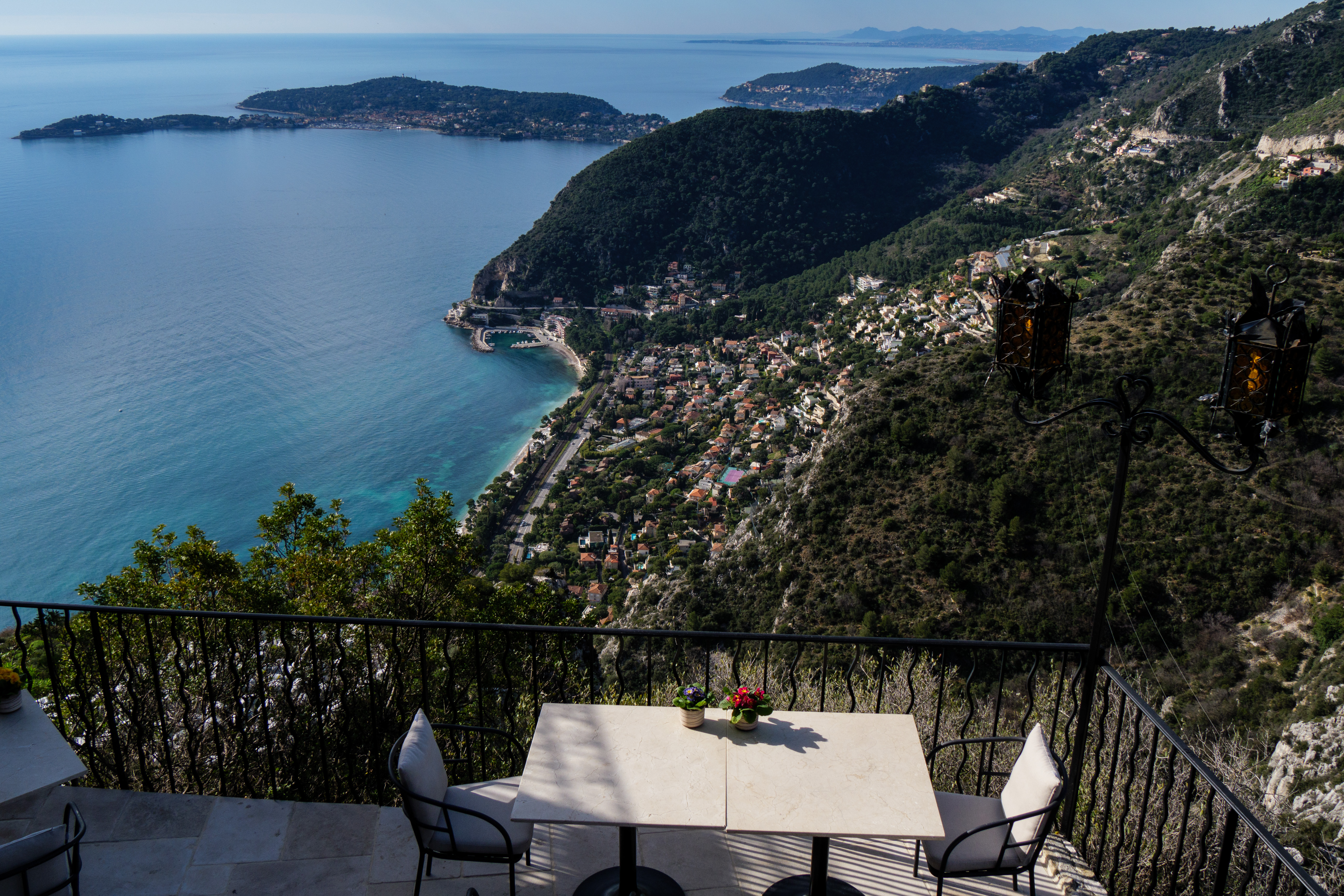 Blick von Eze auf Côte d'Azur